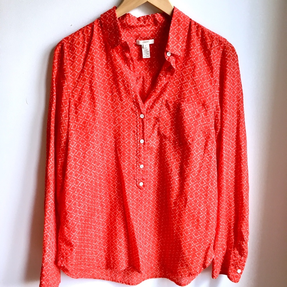 Cotton and silk J. Crew tunic
